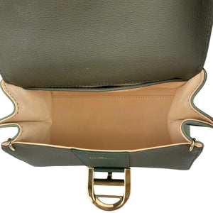 Brillant Mini Tri-colour Sellier Bag in Green with GHW
