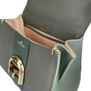 Brillant Mini Tri-colour Sellier Bag in Green with GHW