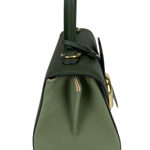 Brillant Mini Tri-colour Sellier Bag in Green with GHW