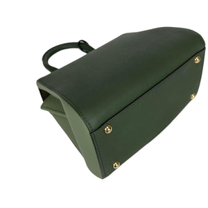 Brillant Mini Tri-colour Sellier Bag in Green with GHW
