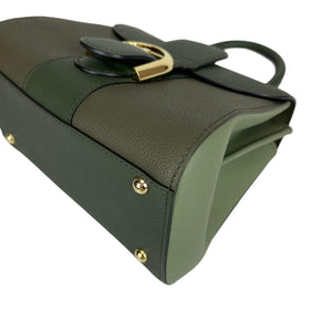 Brillant Mini Tri-colour Sellier Bag in Green with GHW