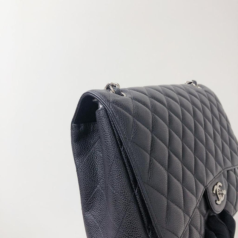 Single Flap Maxi in Black with SHW