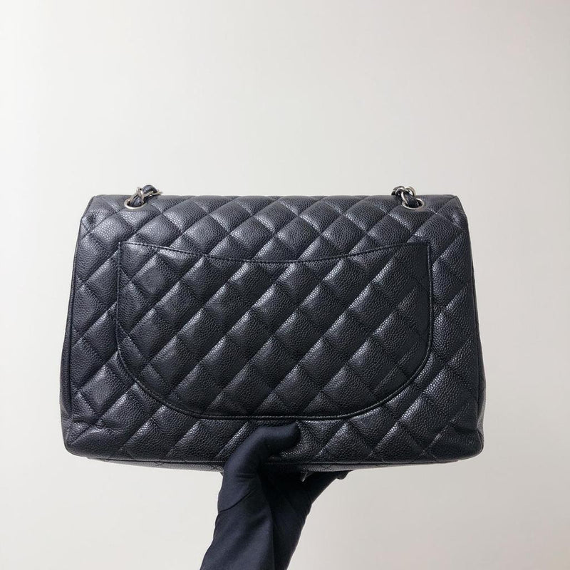 Single Flap Maxi in Black with SHW