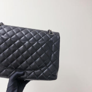 Single Flap Maxi in Black with SHW