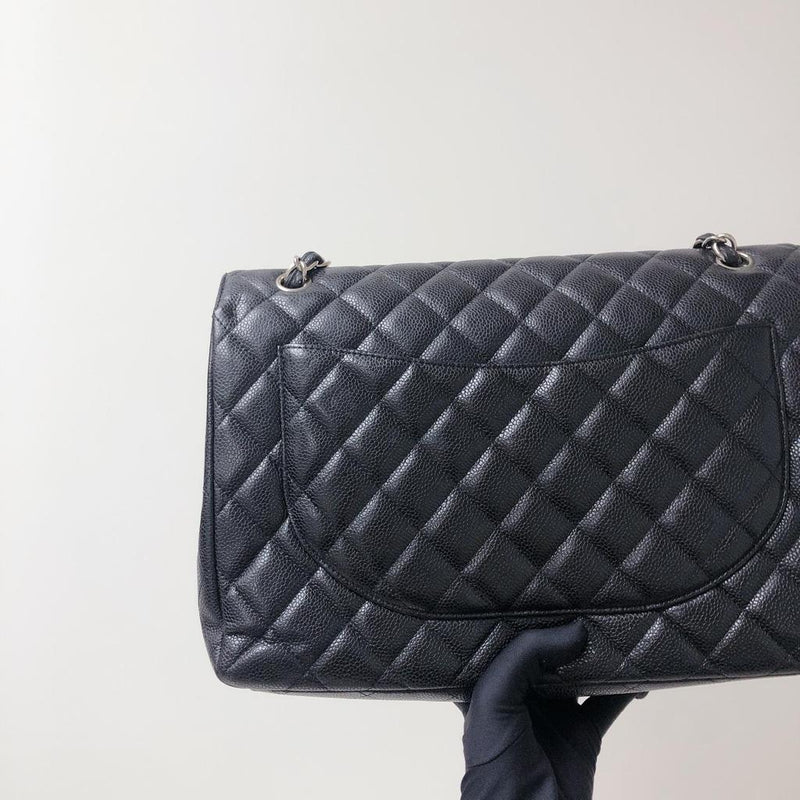 Single Flap Maxi in Black with SHW