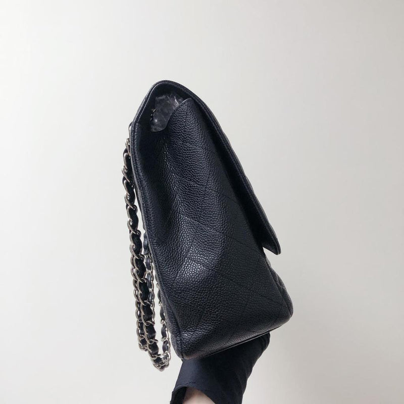 Single Flap Maxi in Black with SHW