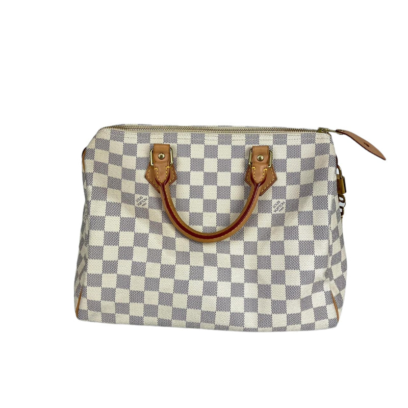 Speedy 30 Damier Azur Canvas with GHW