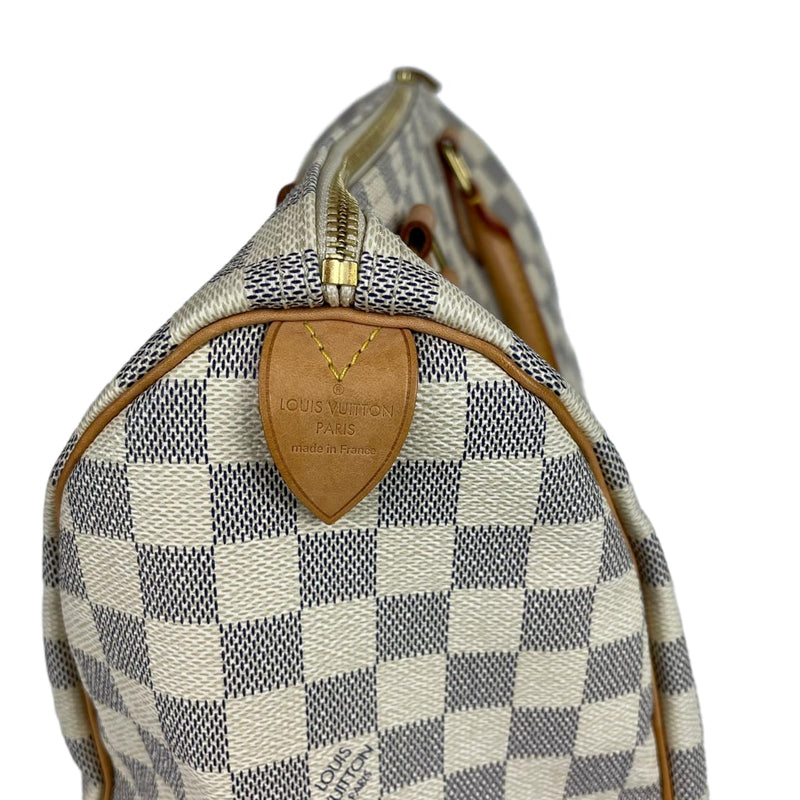 Speedy 30 Damier Azur Canvas with GHW