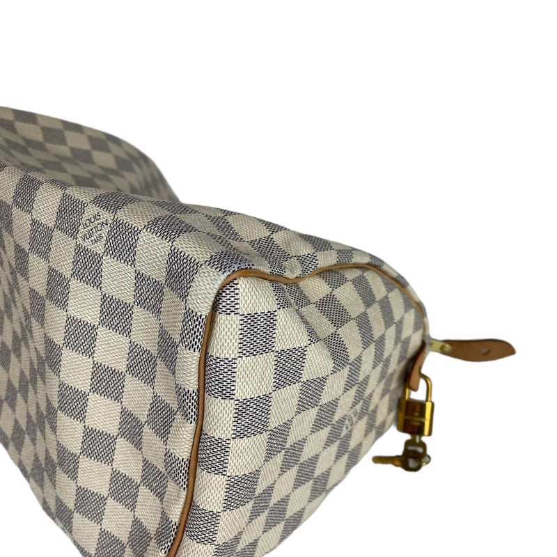 Speedy 30 Damier Azur Canvas with GHW