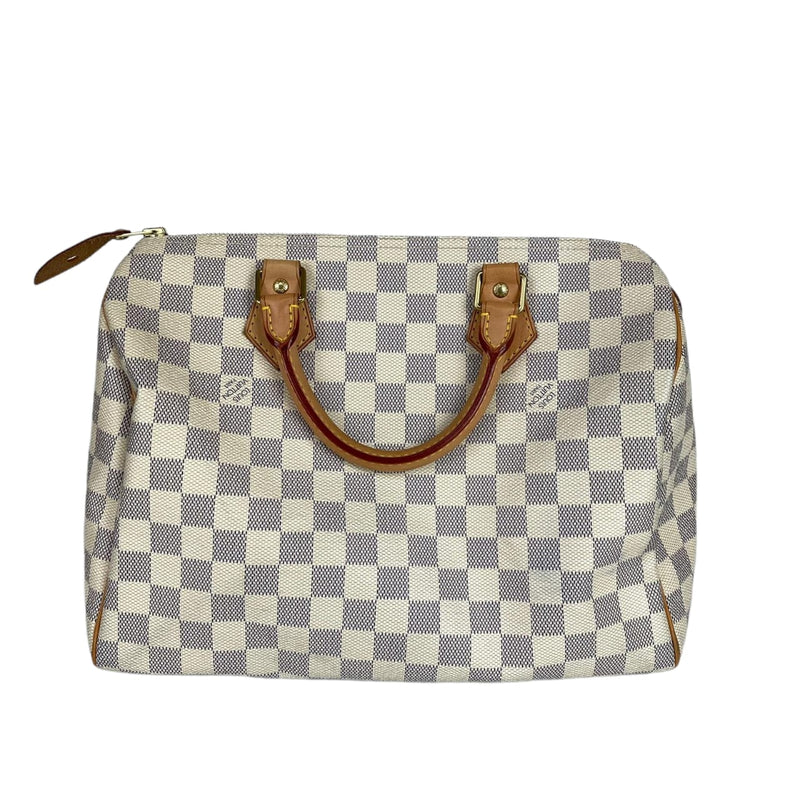 Speedy 30 Damier Azur Canvas with GHW