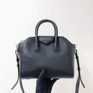 Mini Antigona Bag in Black in SHW