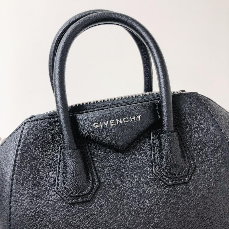 Mini Antigona Bag in Black in SHW