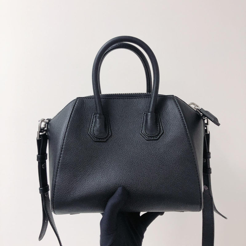 Mini Antigona Bag in Black in SHW