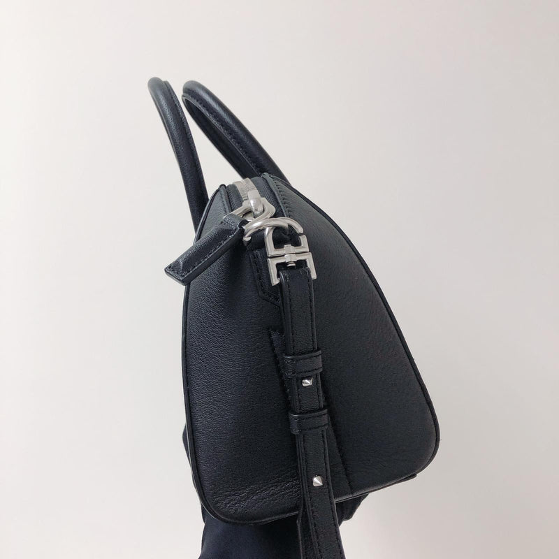 Mini Antigona Bag in Black in SHW