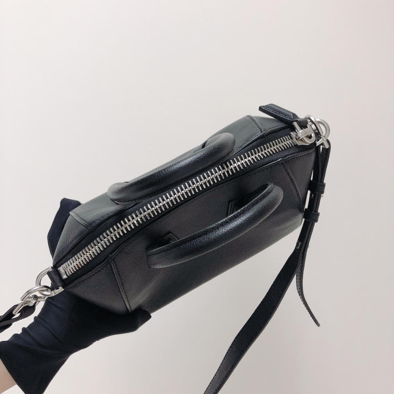 Mini Antigona Bag in Black in SHW