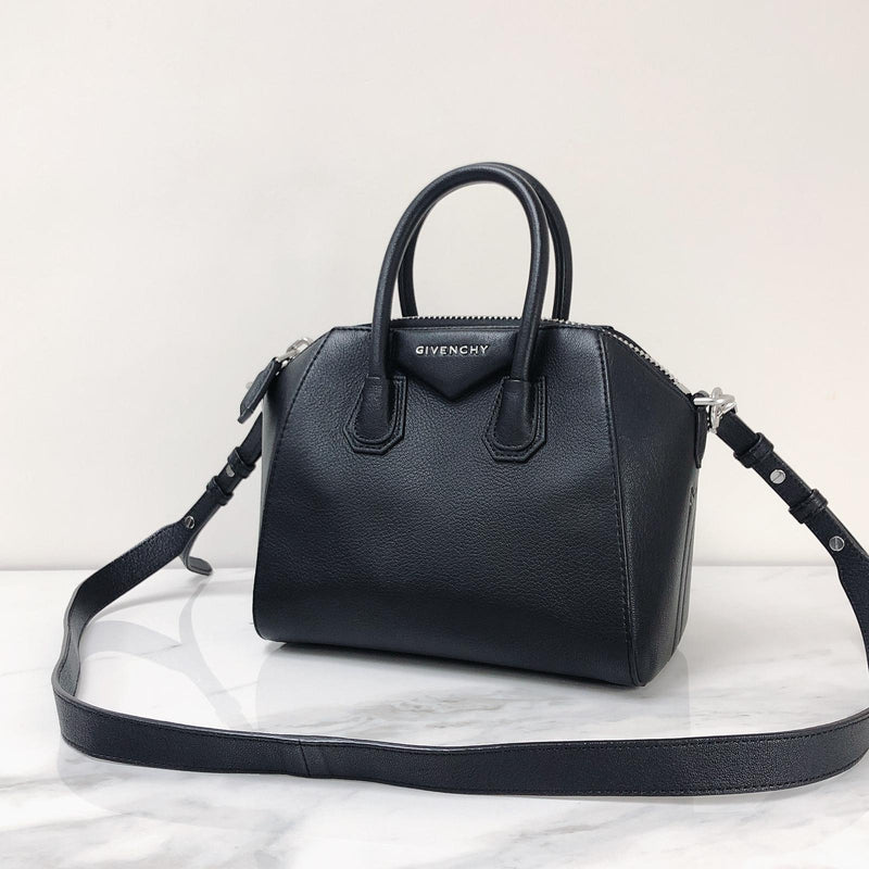 Mini Antigona Bag in Black in SHW