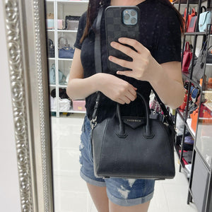 Mini Antigona Bag in Black in SHW