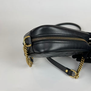 Mini GG Marmont Camera Bag in Black with GHW