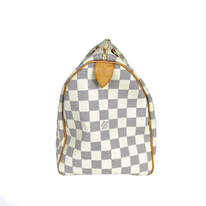 Speedy 30 Damier Azur Canvas with GHW