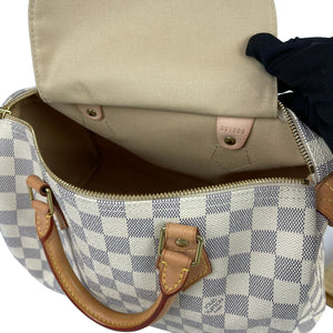 Speedy 30 Damier Azur Canvas with GHW