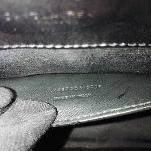 Quilted Envelope Medium Bag in Black with GHW