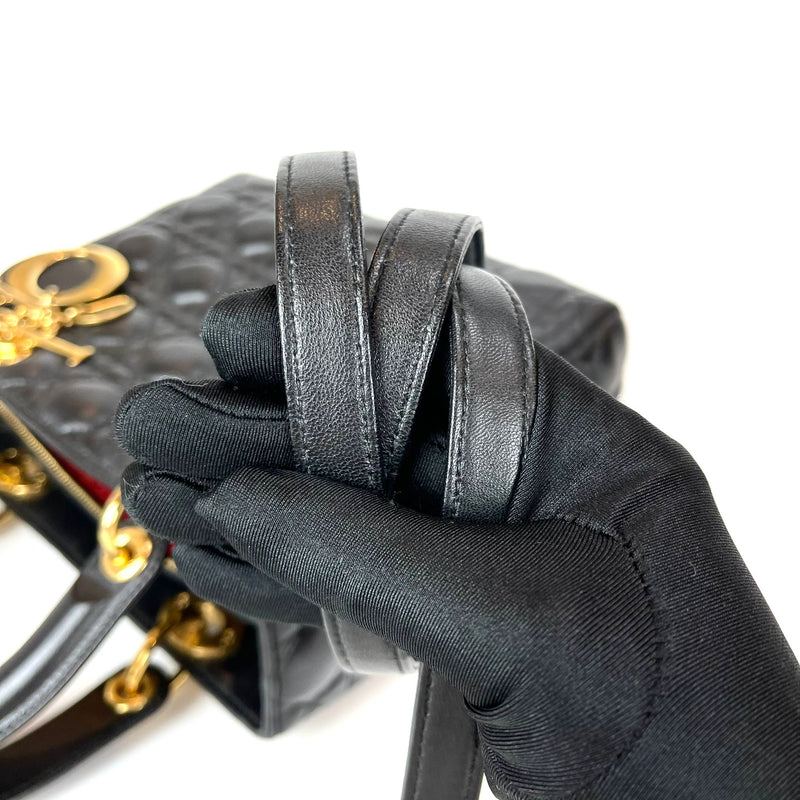 Lady Dior Medium in Black with GHW