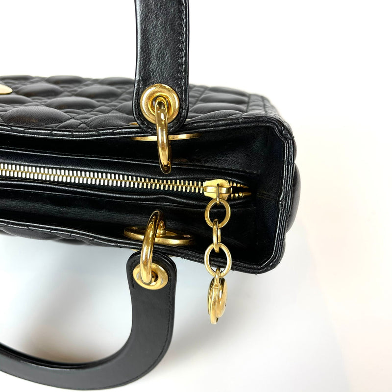 Lady Dior Medium in Black with GHW