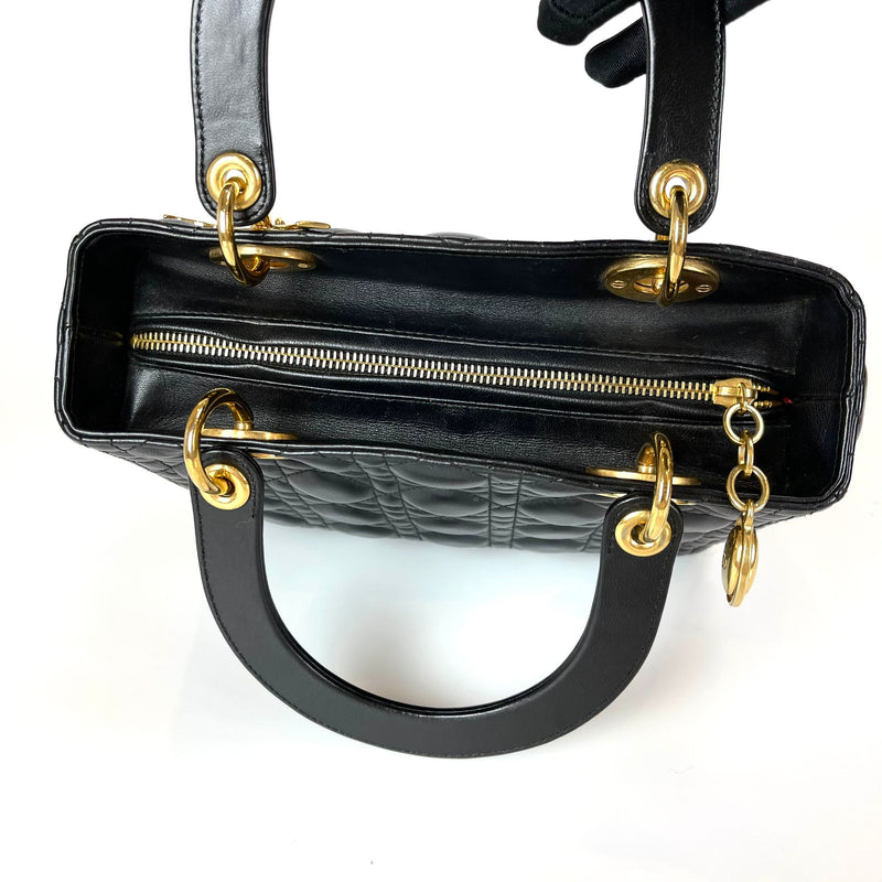 Lady Dior Medium in Black with GHW