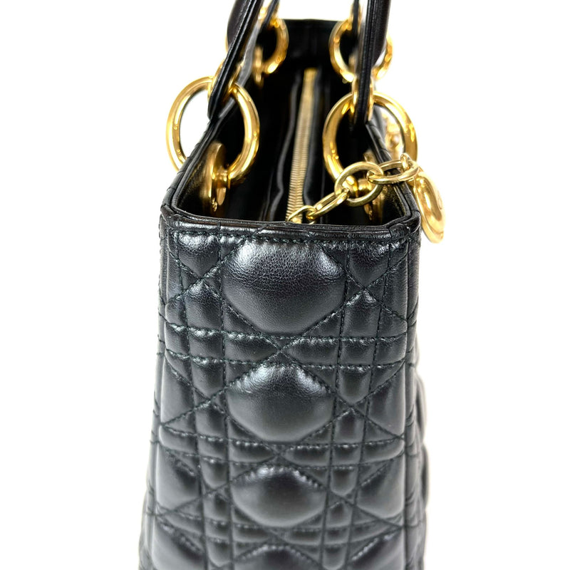 Lady Dior Medium in Black with GHW