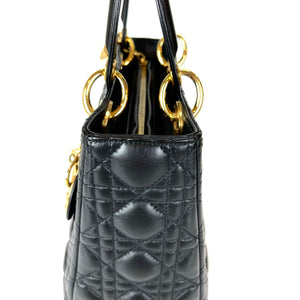 Lady Dior Medium in Black with GHW