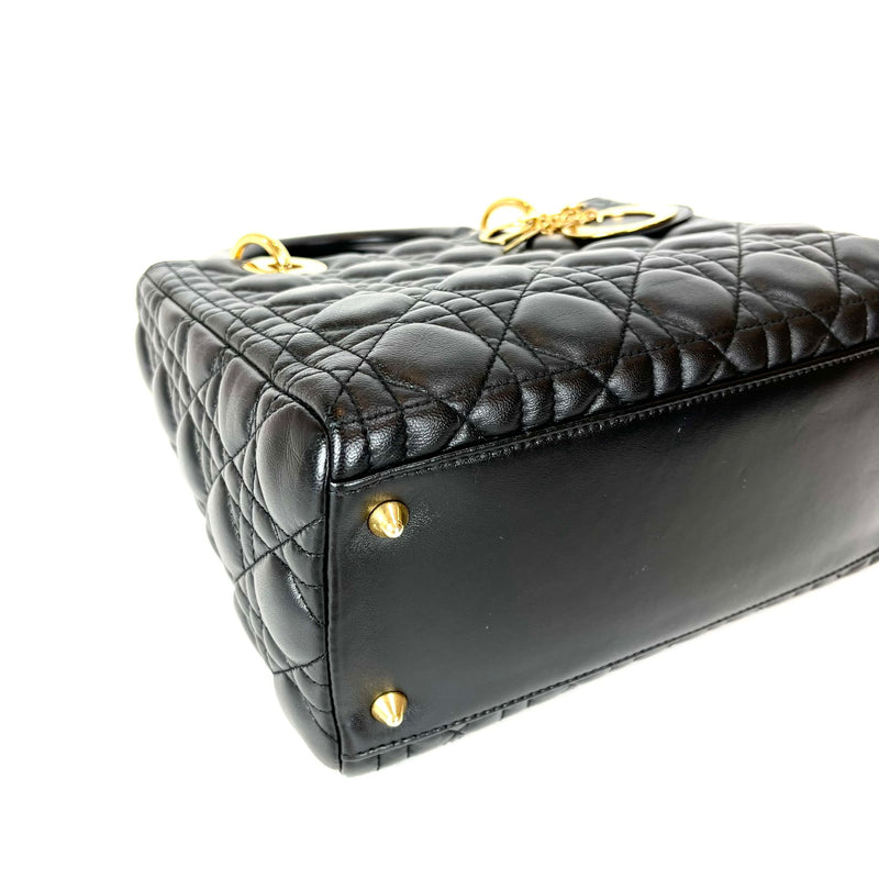 Lady Dior Medium in Black with GHW