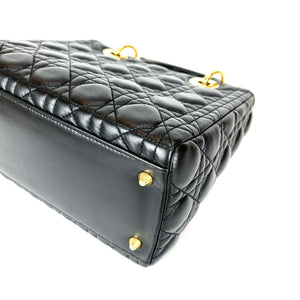 Lady Dior Medium in Black with GHW