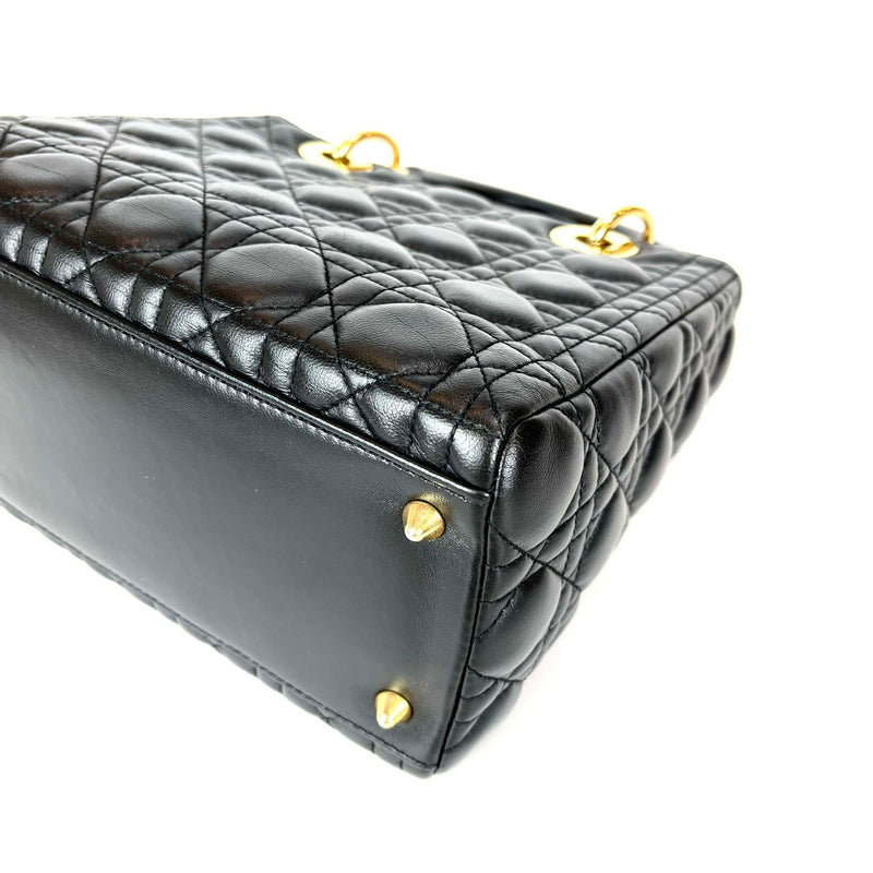 Lady Dior Medium in Black with GHW