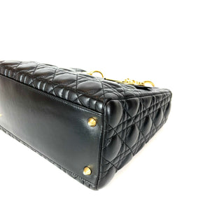 Lady Dior Medium in Black with GHW