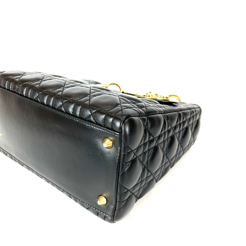 Lady Dior Medium in Black with GHW