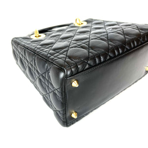 Lady Dior Medium in Black with GHW