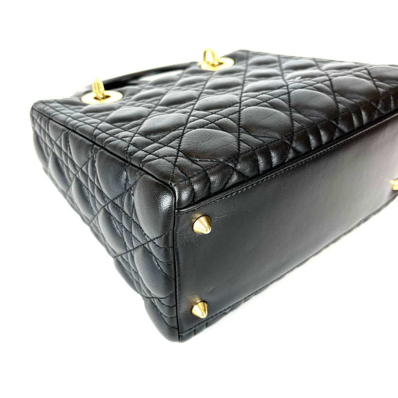 Lady Dior Medium in Black with GHW