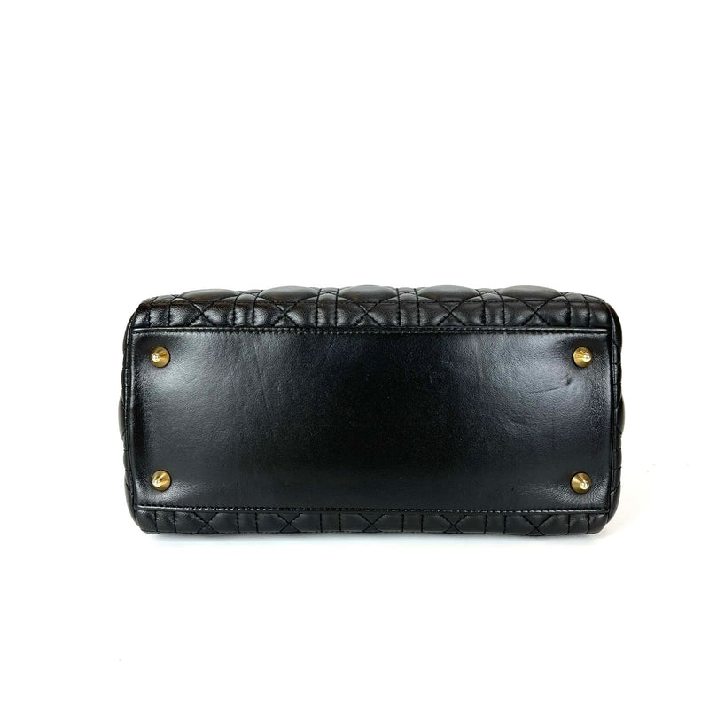 Lady Dior Medium in Black with GHW