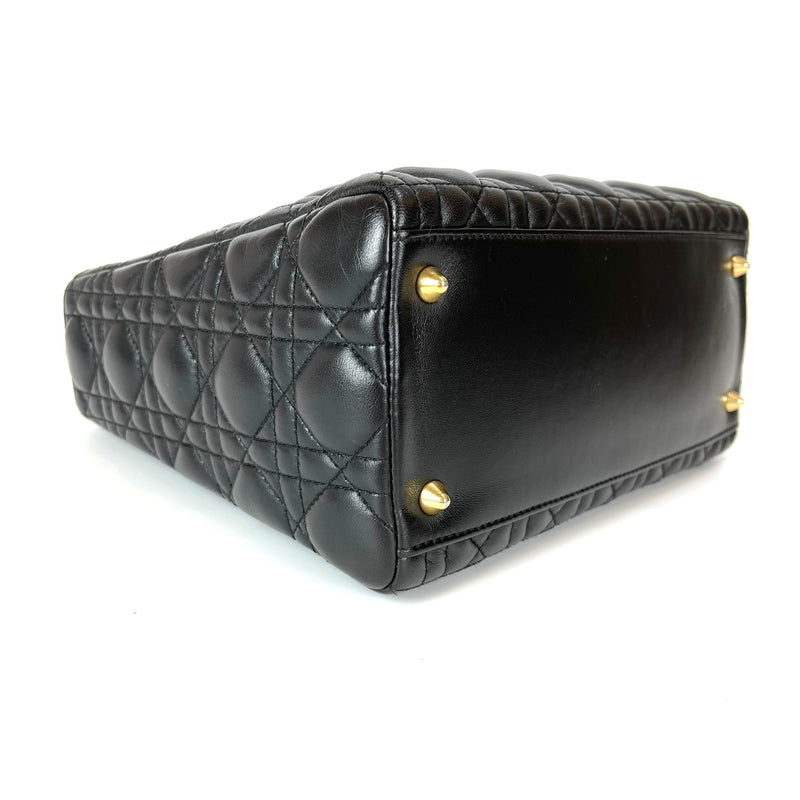 Lady Dior Medium in Black with GHW