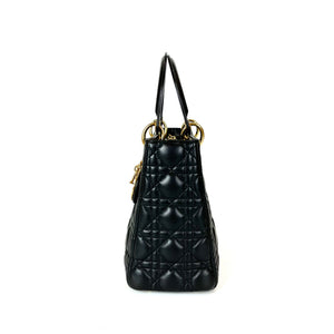 Lady Dior Medium in Black with GHW