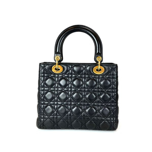 Lady Dior Medium in Black with GHW