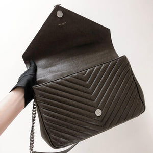 College Large Chevron Bag in Brown with RHW