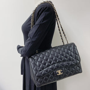 Mademoiselle Chic Single Flap Bag in Black with LGHW