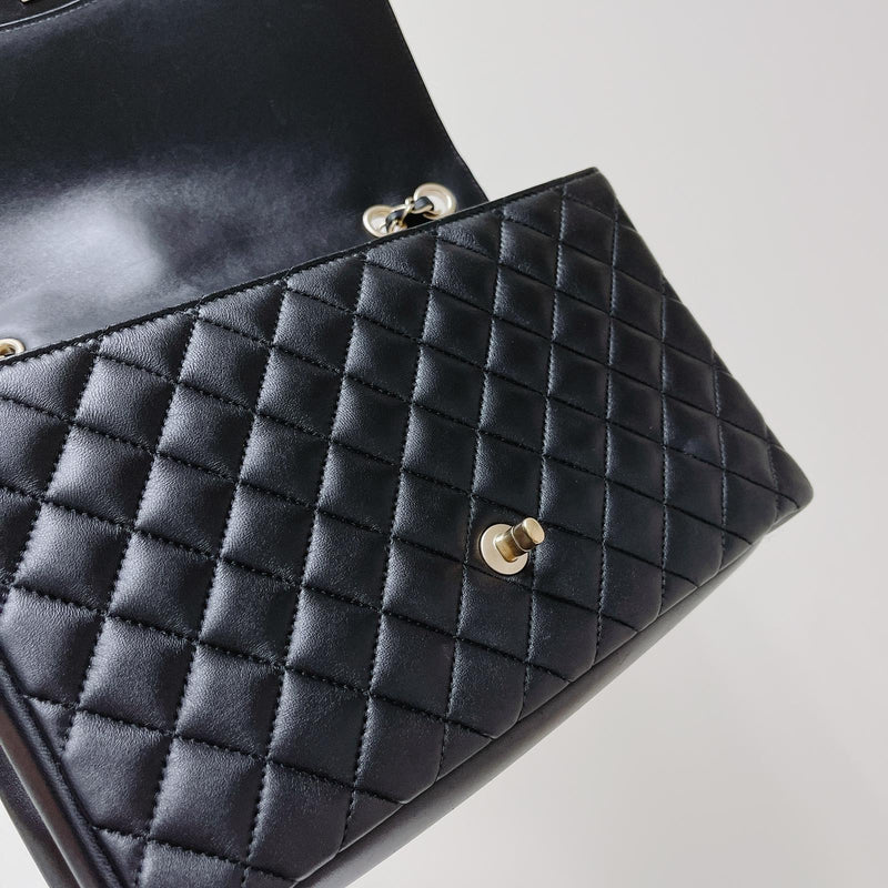 Mademoiselle Chic Single Flap Bag in Black with LGHW