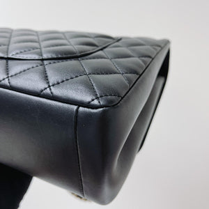 Mademoiselle Chic Single Flap Bag in Black with LGHW