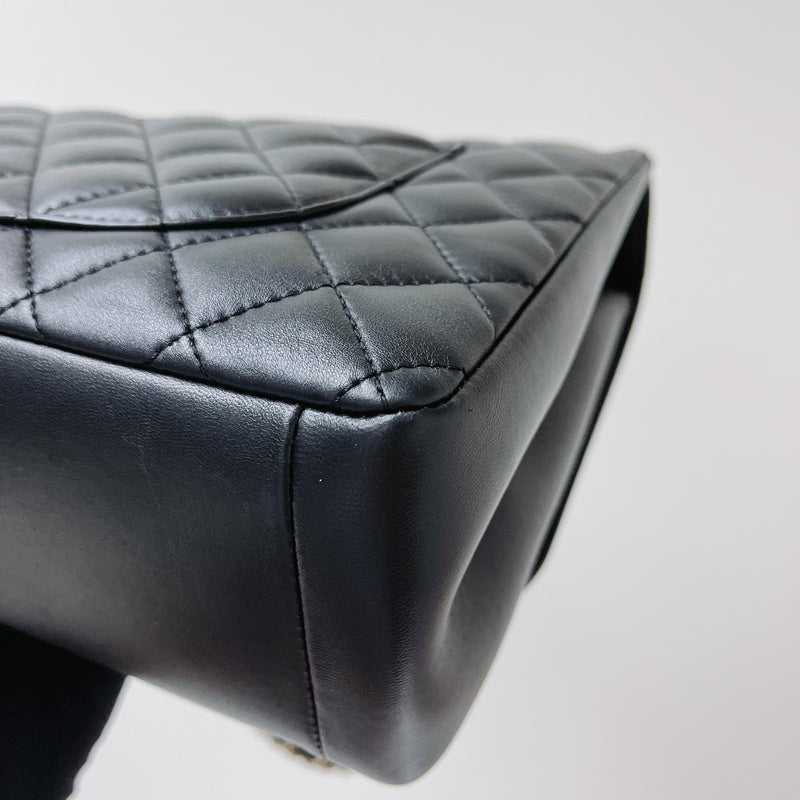 Mademoiselle Chic Single Flap Bag in Black with LGHW