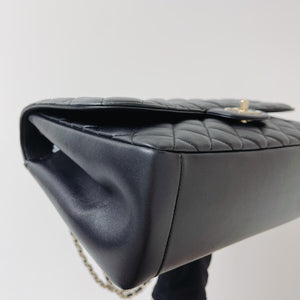 Mademoiselle Chic Single Flap Bag in Black with LGHW