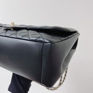 Mademoiselle Chic Single Flap Bag in Black with LGHW