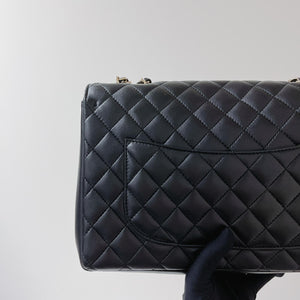 Mademoiselle Chic Single Flap Bag in Black with LGHW