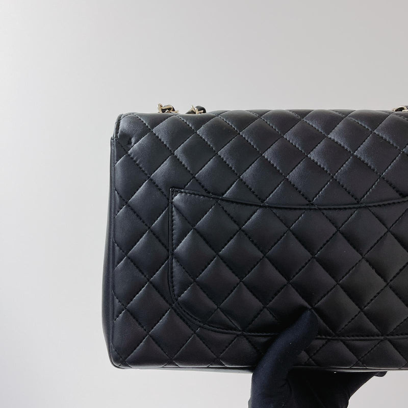 Mademoiselle Chic Single Flap Bag in Black with LGHW